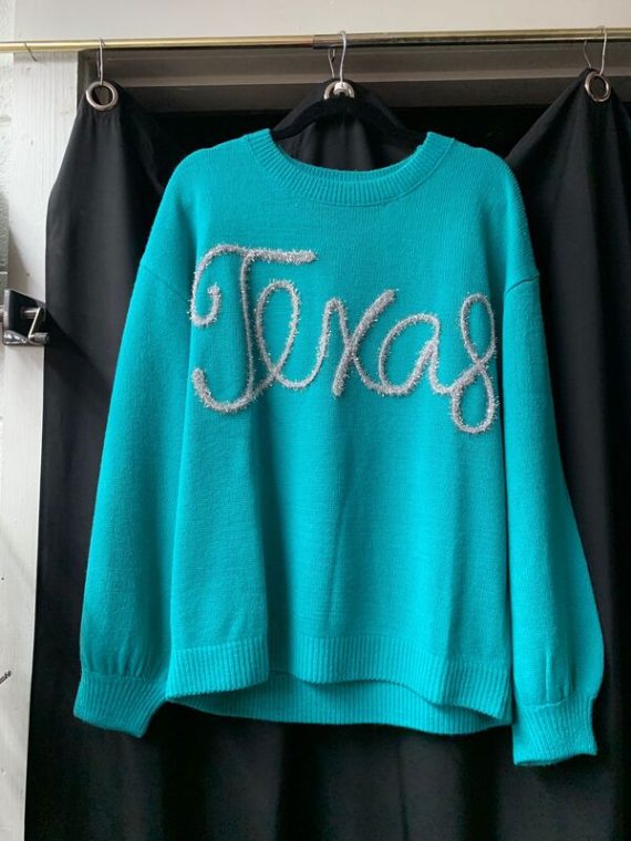 Turquoise Texas Sweater on The Other Place Lampasas