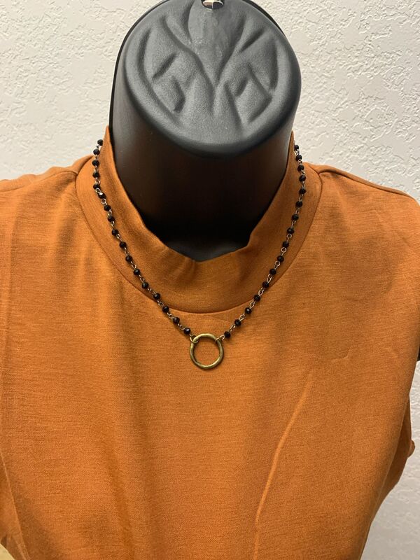 Black Crystal Necklace