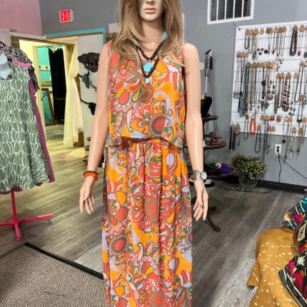 Dress - 70's Inspired Geometric Print