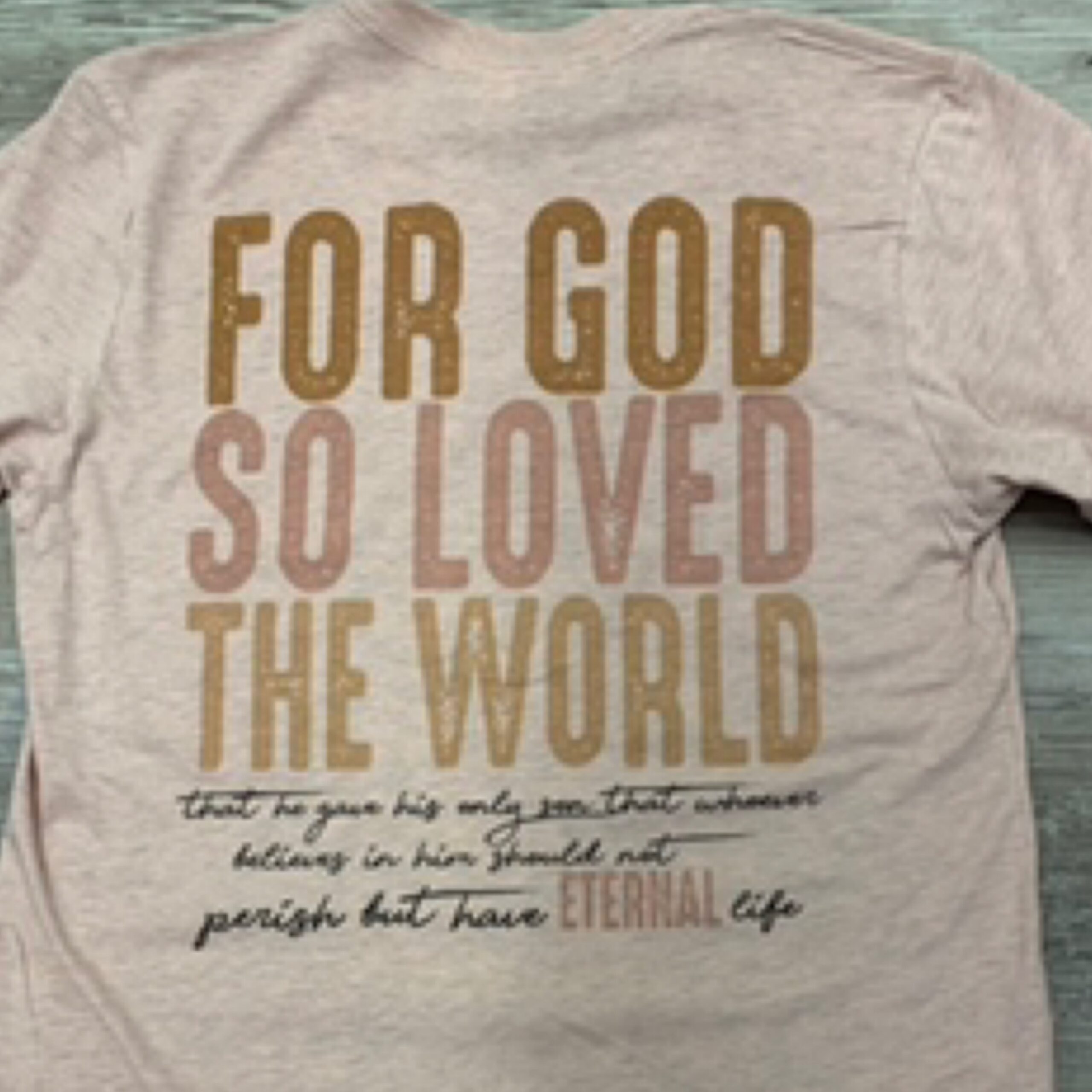 T-Shirt - Peach colored John 3:16