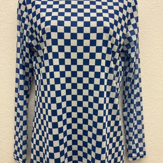 Mesh Shirt SK Checkers Blue