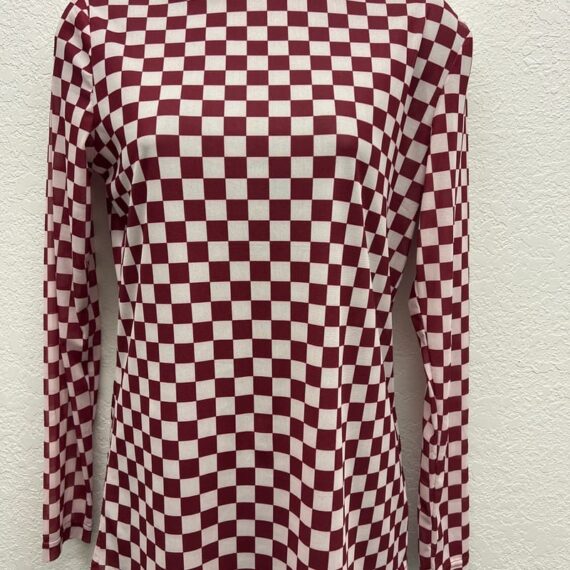 Mesh Shirt SK Checkers Maroon