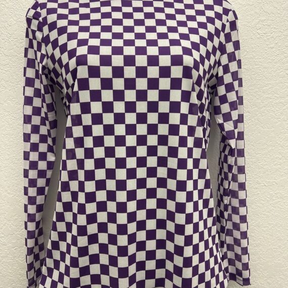 Mesh Shirt SK Checkers Purple
