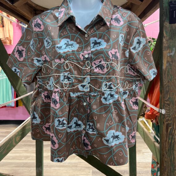 Shirt  - Loopty Lou Bubble Bronc Crop Top