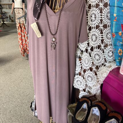 Dress - Mocha Short Sleeve T-Shirt