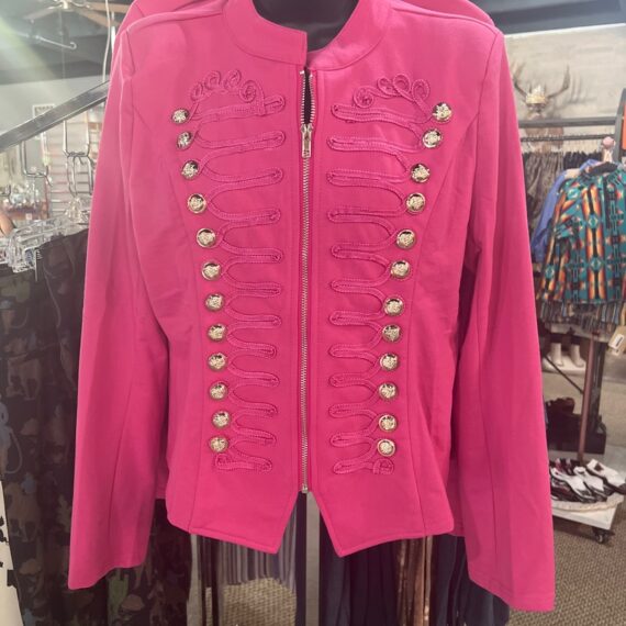 Jacket Blazer Pink Military Style