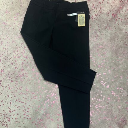 Pants - Black Elastic Waist Slim Ankle