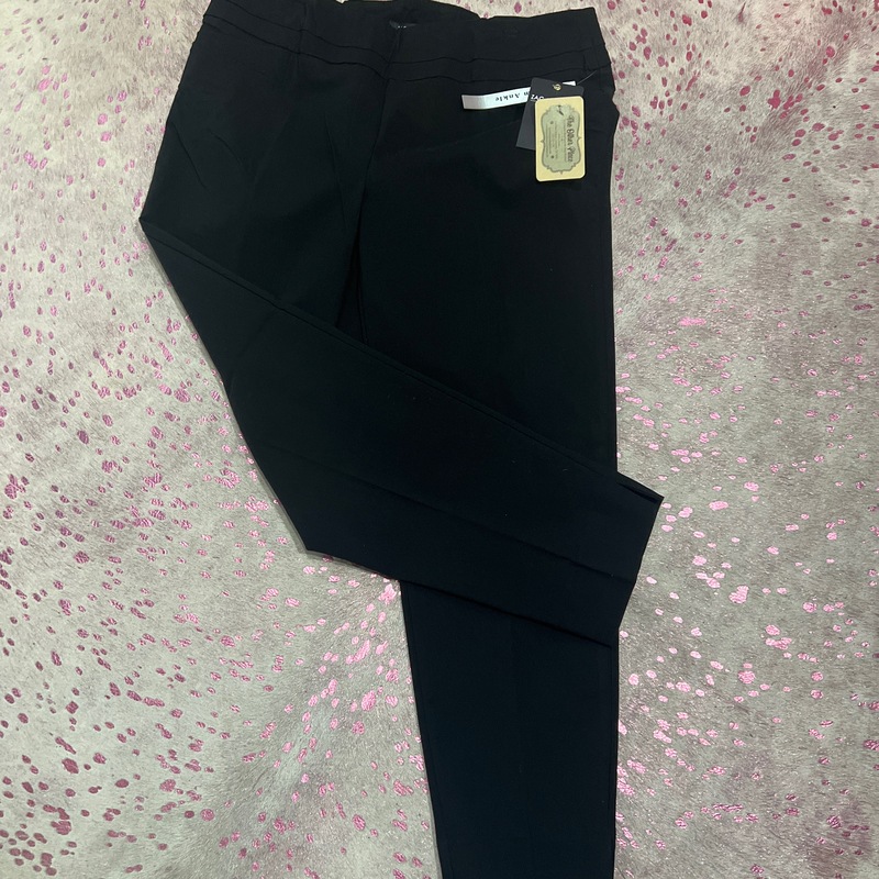 Pants -  Zac & Rachel Black Elastic Waist Slim Ankle