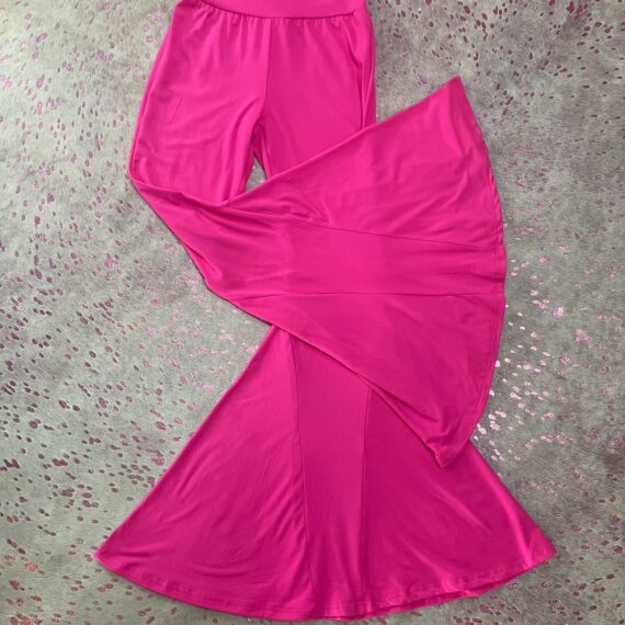 Pants - Hot Pink Pull on Bell Bottom