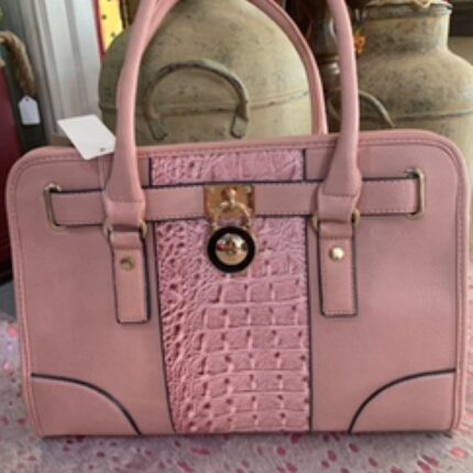 Purse - Light Pink with Alligator Accent