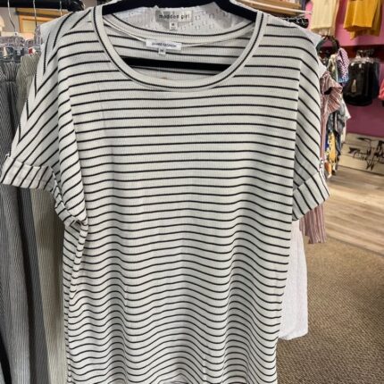 Shirt Blue White Stripe SL-8924 24HRSFashion