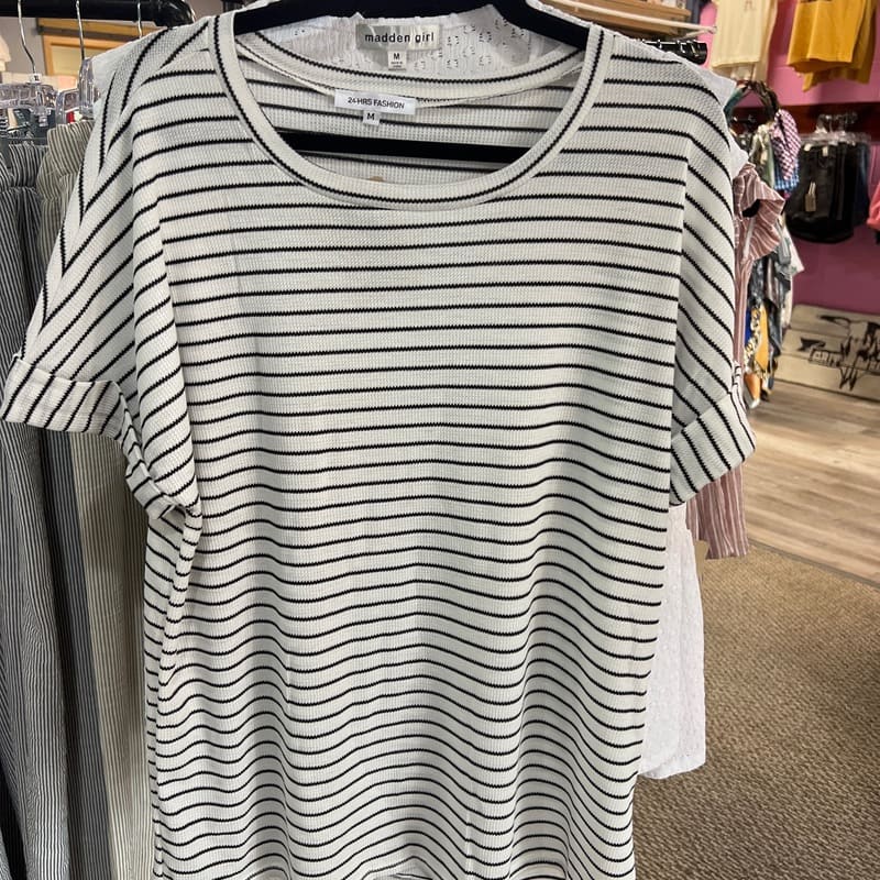 Shirt Blue/White Stripe SL-8924 24HRSFashion