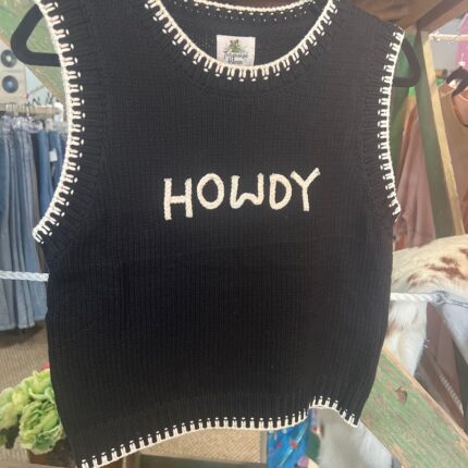 Sweater - Howdy Knitted Tank black