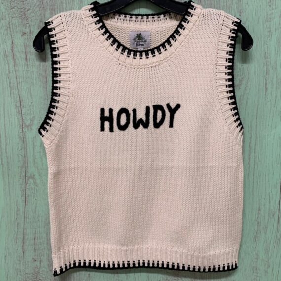 Sweater - Howdy Knitted Tank pink
