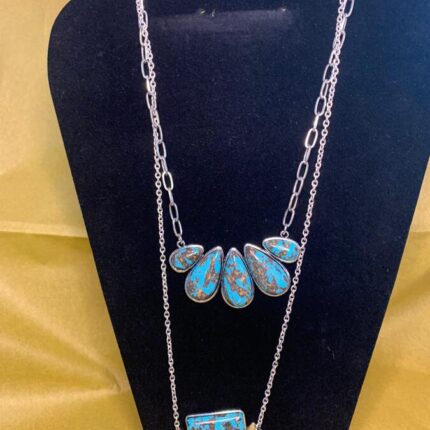 Necklace - 2 Layered Western Natural Stone