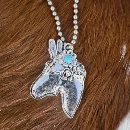 Necklace - Donkey with Turquoise Stone 1