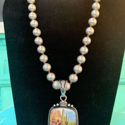 Necklace Horse Cactus Pendent
