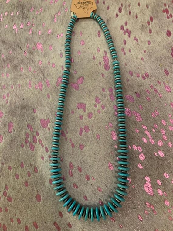 Necklace - Stacked Turquoise & Navajo Pearls