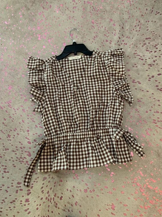 Set Pant and Shirt Brown Gingham 3