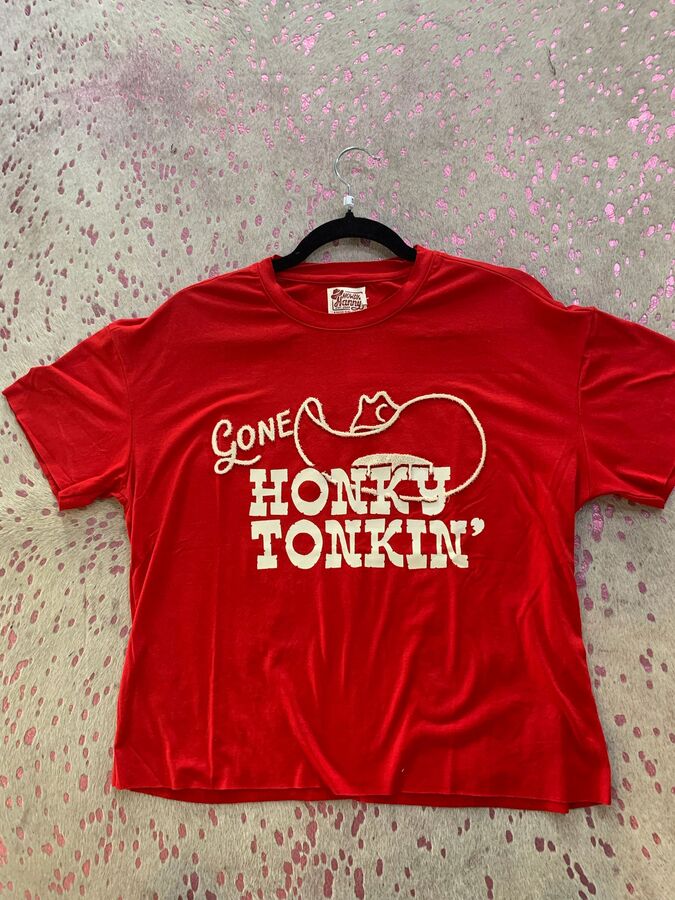 T Shirt Gone Honky Tonkin Red