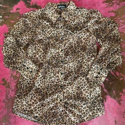 Shirt L S Western Wild Leopard