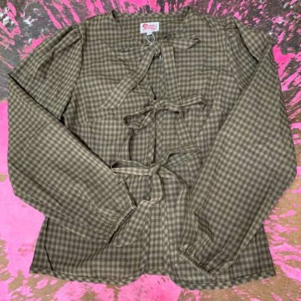Shirt Brown Tan Gingham L S
