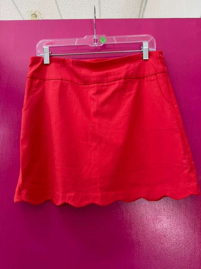 Skort Scallop Red pockets