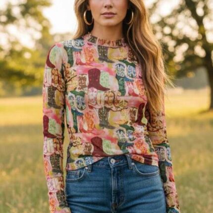 Mesh Shirt Kicking Boots