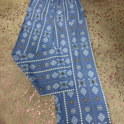 Pants Blue Aztec