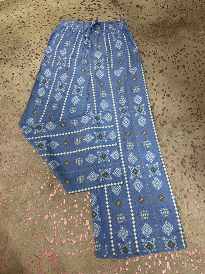 Pants Blue Aztec
