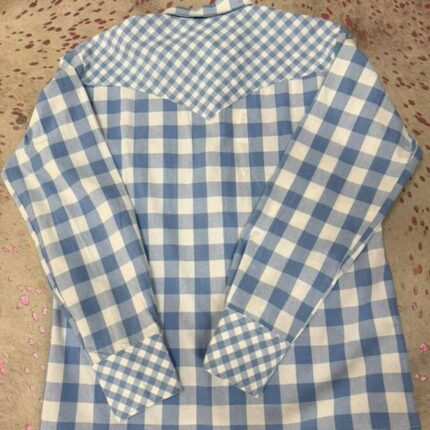 Shirt Blue Mixed Gingham 2