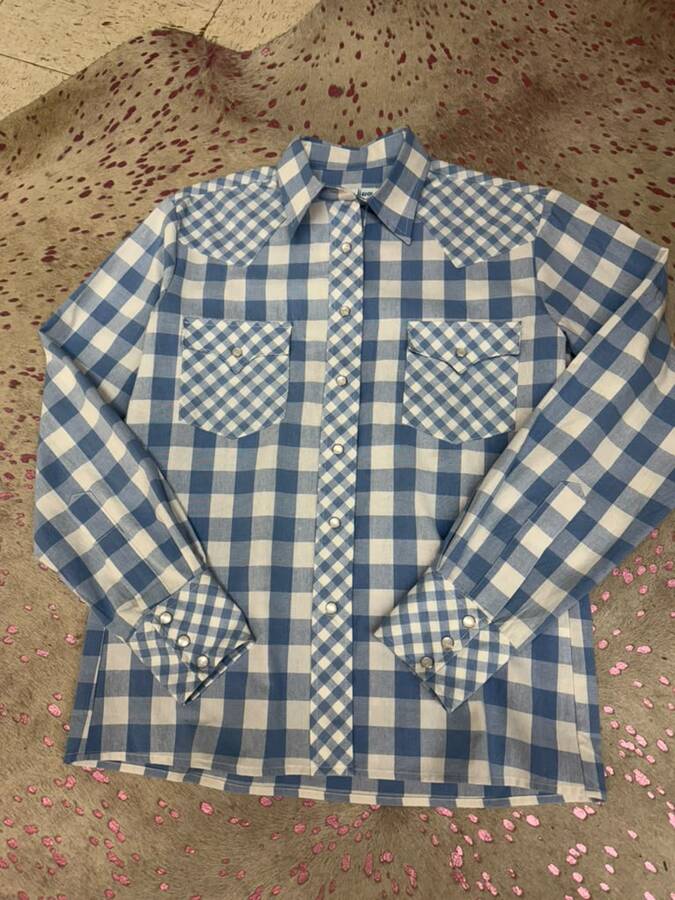 Shirt Blue Mixed Gingham