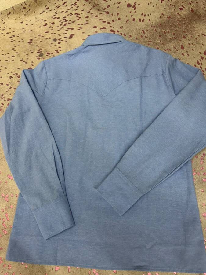Shirt Light Chambray Denim Pearl Snap