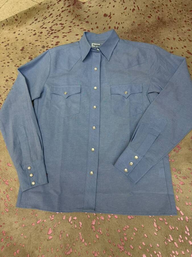 Shirt Light Chambray Denim Pearl Snap